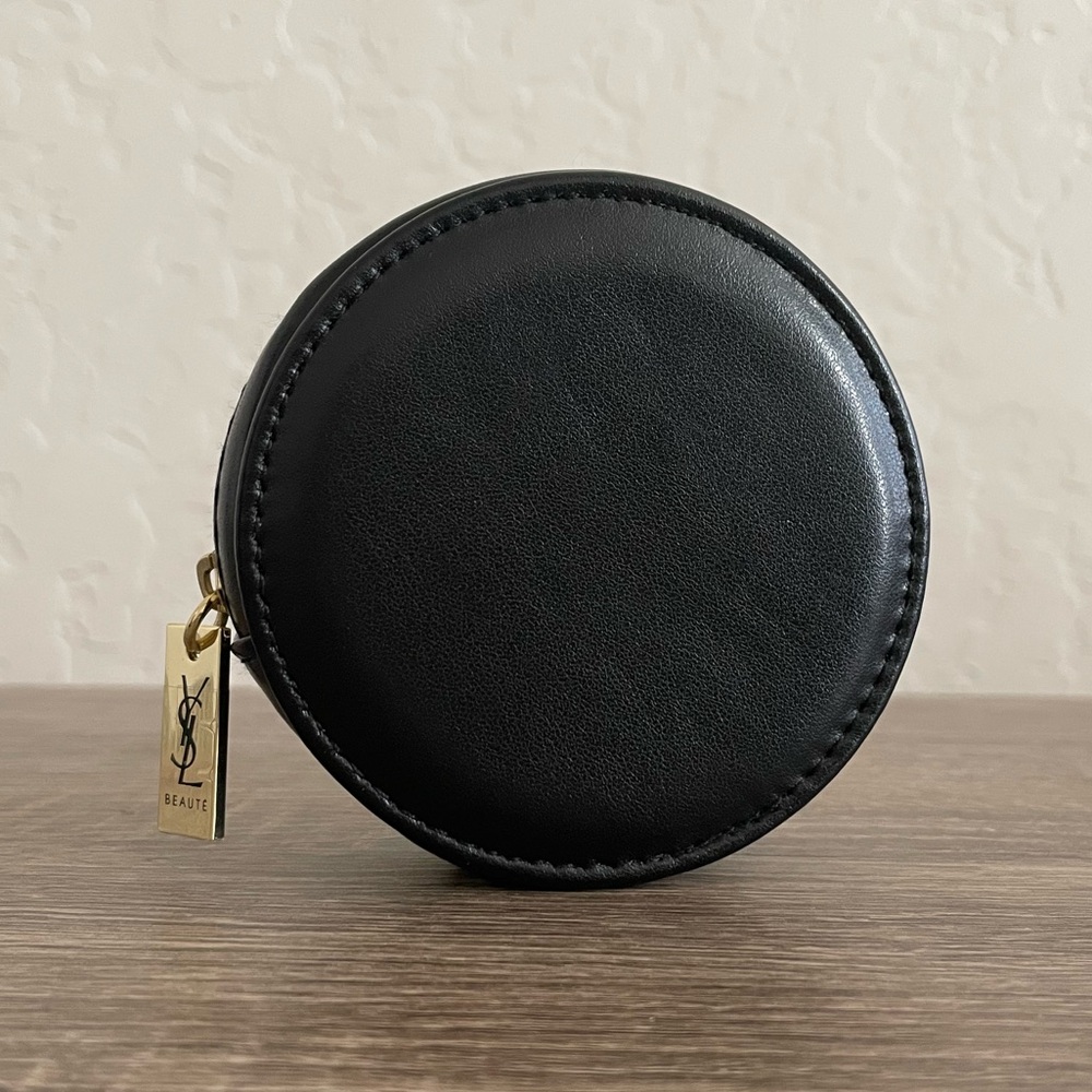 Yves Saint Laurent YSL Beauté Mini Cosmetic Case Black Travel Jewelry Organizer